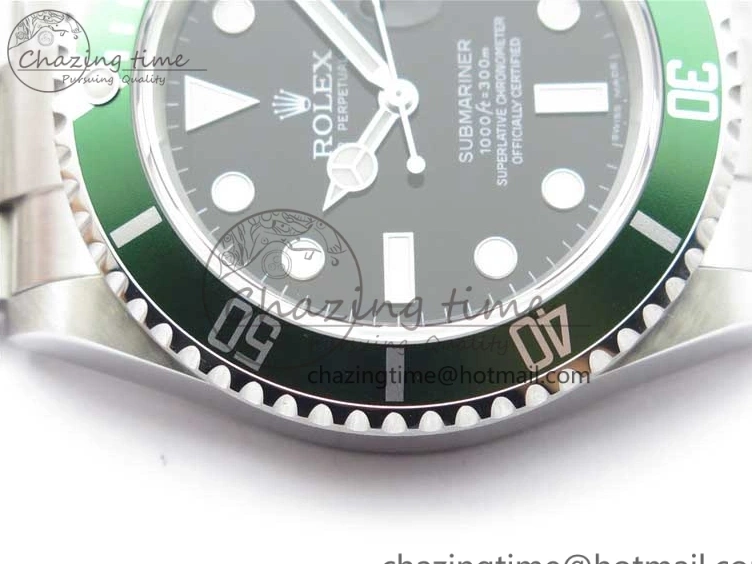 Bracelet Engraving Submariner No ARF1:1 Edition on 904L SS Rehaut Best SH3135 16610 LV Steel Green 0331